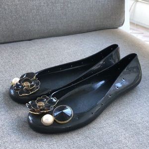BCBGMaxAzria Jelly Flats w/Embellishments